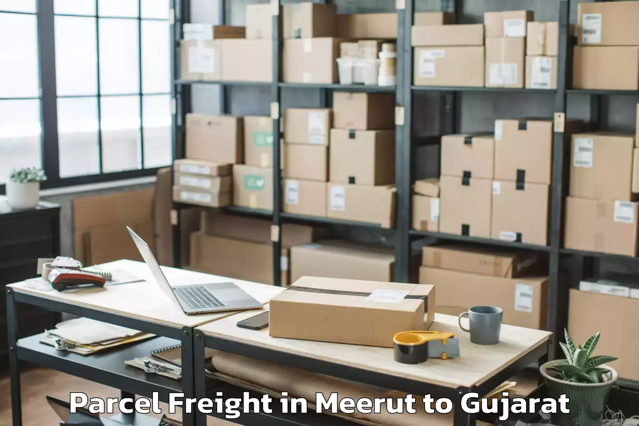 Expert Meerut to Unjha Parcel Freight